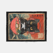 Cat Ramen Japanese Funny Graphic Kawaii Anime Fleece Deken (Voorkant (Horizontaal))