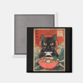 Cat Ramen Japanese Funny Graphic Kawaii Anime  Magneet (Voorkant / Achterkant)