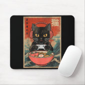 Cat Ramen Japanese Funny Graphic Kawaii Anime  Muismat (Met muis)