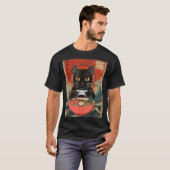 Cat Ramen Japanese Funny Graphic Kawaii Anime  T-shirt (Voorkant volledig)