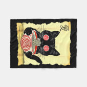 Cat Ramen Japanese Funny Graphic Tees Kawaii Anime Fleece Deken (Voorkant (Horizontaal))