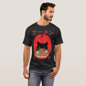 Cat Ramen Japanese Funny Graphic Tees Kawaii Cat A (Voorkant volledig)