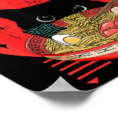 Cat Ramen Japanese Funny Graphic Tees Kawaii Cat A Poster (Hoek)