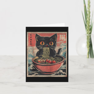 Cat Ramen Japanese Funny Kawaii Cat Graphic Mannen Kaart