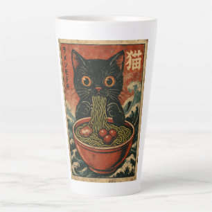 Cat Ramen Japanse Grappige Grafische Kawaii Kat An Latte Mok