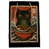 Cat Ramen Japanse Grappige Grafische Kawaii Kat An Medium Cadeauzakje (Voorkant)
