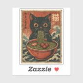 Cat Ramen Japanse Grappige Grafische Kawaii Kat An Sticker (Vel)