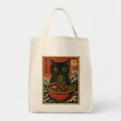 Cat Ramen Japanse Grappige Grafische Kawaii Kat An Tote Bag (Voorkant)