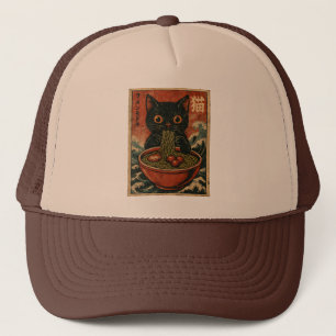 Cat Ramen Japanse Grappige Grafische Kawaii Kat An Trucker Pet