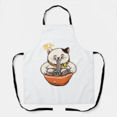 Cat Ramen Kawaii Design Schort (Voorkant)