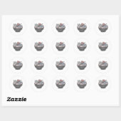 Cat Ramen Kawaii Ronde Sticker (Vel)
