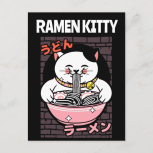 CAT RAMEN NOODLES SOUP KAT BRIEFKAARTEN