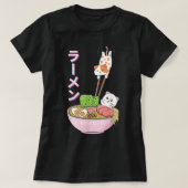 Cat Ramen Shirt Girls Vrouwen Mannen Japanse Kawai (Design voorkant)