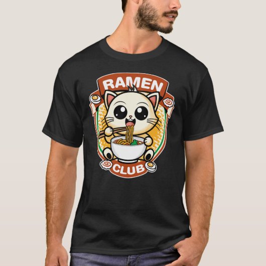 Cat ramen t-shirt (Voorkant)