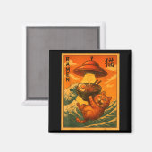 Cat Ramen Ufo Funny Japanese Anime Men Women Teens Magneet (Voorkant / Achterkant)