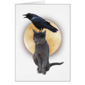Cat Raven Moon Kaart (Voorkant)