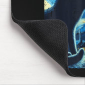 Cat Reaching Moon Starry Night Funny Kitten Men Wo Muismat (Hoek)