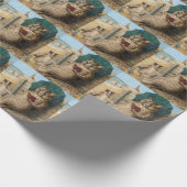 Cat Reading a Book by Louis Wain Cadeaupapier (Hoek)