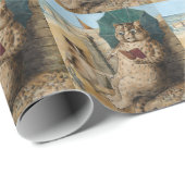 Cat Reading a Book by Louis Wain Cadeaupapier (Rol Hoek)