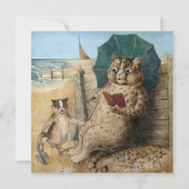 Cat Reading a Book by Louis Wain Kaart