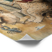 Cat Reading a Book by Louis Wain Poster (Hoek)