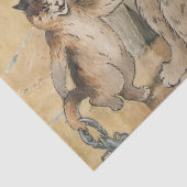Cat Reading a Book by Louis Wain Tissuepapier (Detail)
