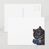 Cat Reading a Book, Louis Wain Briefkaart (Voorkant / Achterkant)