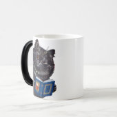 Cat Reading a Book, Louis Wain Magische Mok (Voorkant links)