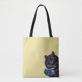 Cat Reading a Book, Louis Wain Tote Bag (Voorkant)