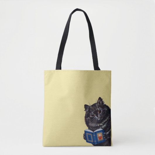 Cat Reading a Book, Louis Wain Tote Bag (Voorkant)
