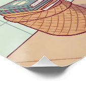 Cat Reading A Book On The Toilet Perfect Poster (Hoek)