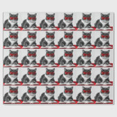 Cat Reading Book Cadeaupapier (Vlak)
