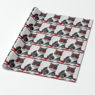 Cat Reading Book Cadeaupapier
