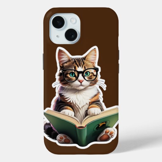 Cat Reading Book Case-Mate iPhone Case (Achterkant)