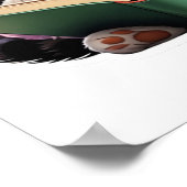 Cat Reading Book Poster (Hoek)