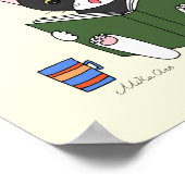 Cat Reading Book Poster Kinder Literacy Neursery A (Hoek)