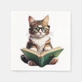 Cat Reading Book Servet (Voorkant)