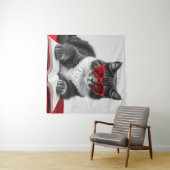 Cat Reading Book Wandkleed (In Situ (horizontaal))