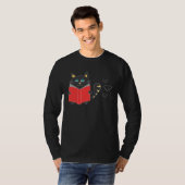 Cat reading cat animal love cat friend t-shirt (Voorkant volledig)