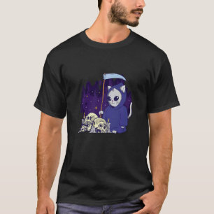 Cat Reaper Duty Cloked Skeleton Grim Reaper T-shirt