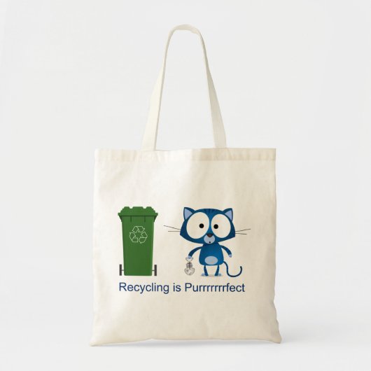 Cat Recyclen at Tote Bag (Voorkant)