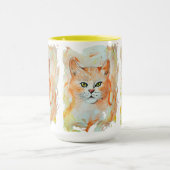 Cat Red Magic Humor Waterverf Mystic Mok (Midden)