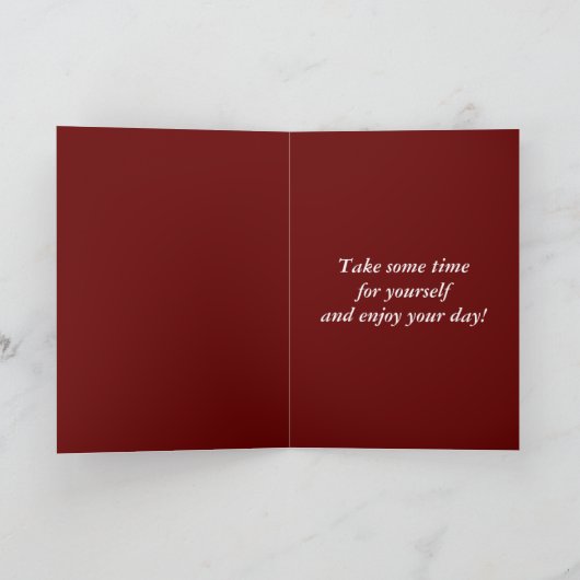 Cat Red Vaderdag Kaart (Binnen)