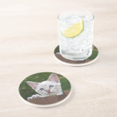 Cat reeks-Serval Savannah Cat-Onderzetter Zandsteen Onderzetter (Zijkant)