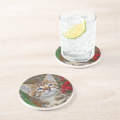 Cat reeks-Serval Savannah Cat-Onderzetter Zandsteen Onderzetter (Zijkant)