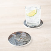 Cat reeks-Serval Savannah Cat-Onderzetter Zandsteen Onderzetter (Zijkant)