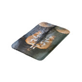 Cat Reflection in Pond Water Funny Foto - Badmat (Gekanteld)