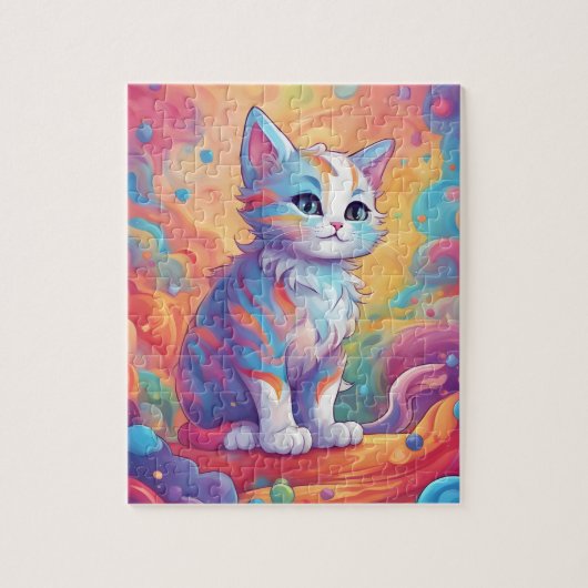 Cat. regenboogstaart legpuzzel (Verticaal)