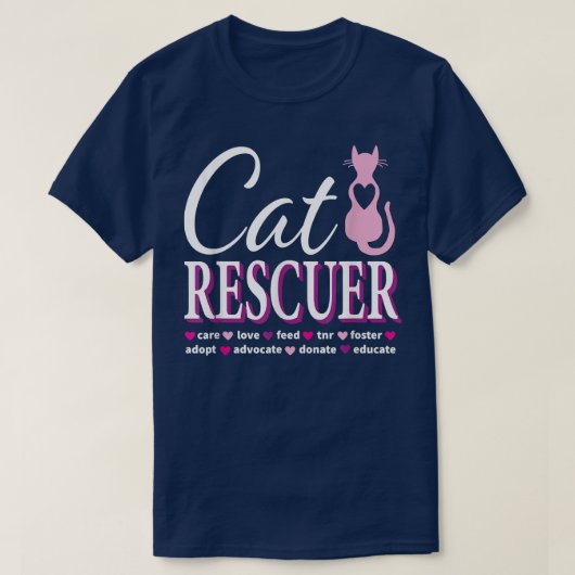 Cat Rescue Gift Feral Kittens Homeless Cats Shelte T-shirt (Design voorkant)