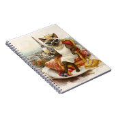 Cat retirement drinking wine in Paris France Notitieboek (Rechterzijde)